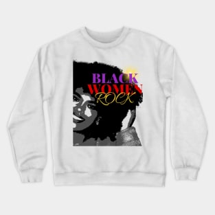 Black Women Rock Crewneck Sweatshirt